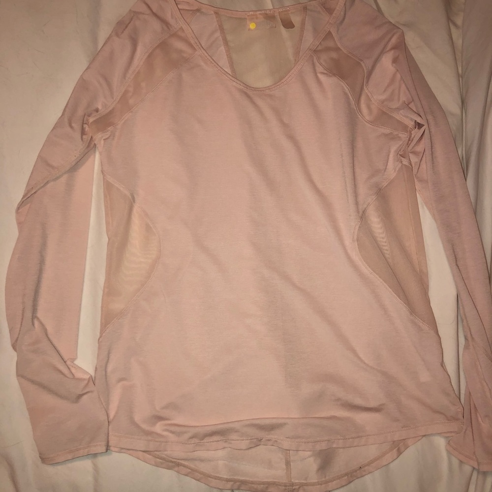 Cutout long sleeve workout shirt